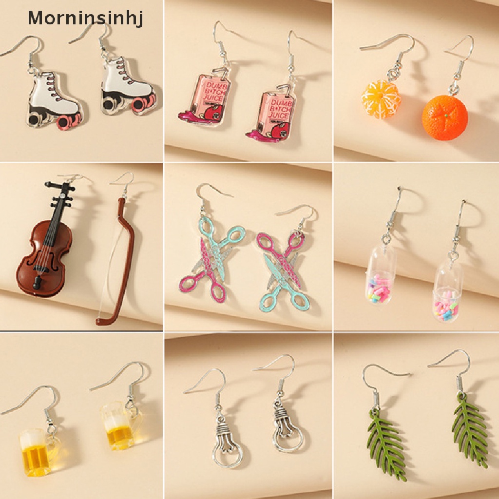 Mornin Korea Indah Buah Cangkir Teh Anting Kreatif Lucu Crystal Tea Cup Fun Earring id