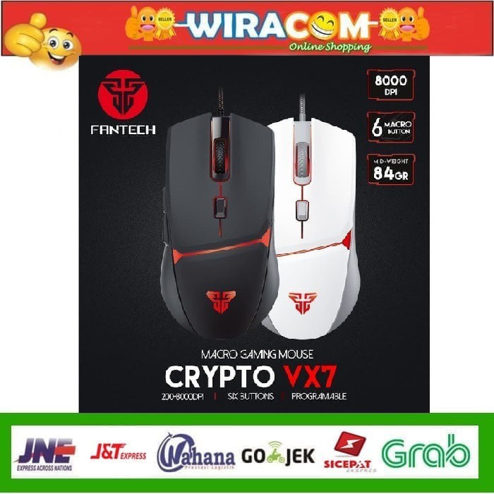 Mouse Gaming Fantech CRYPTO VX7 RGB - Macro Gaming Mouse