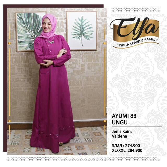 Ethica Elfa 79 - Baju Muslim Family Sarimbit Keluarga Original Termurah - Gamis Dress Muslim