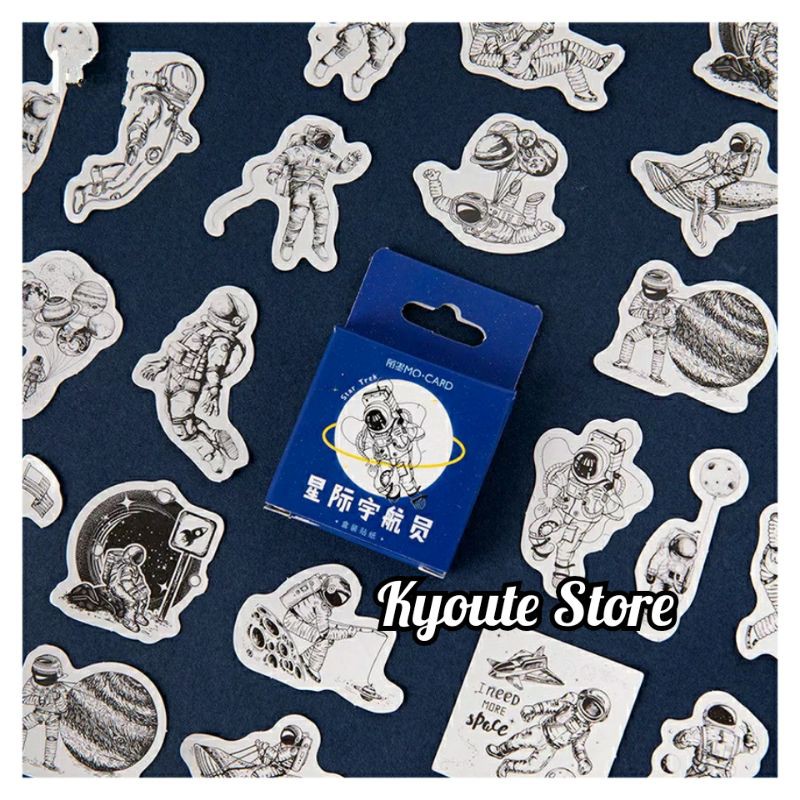 

45 pcs Sticker Astronaut Activity Scrapbook DIY Bujo Planner Diary