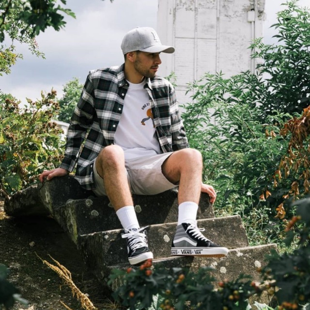 Vans Sk8-Hi Logo Check Trekking Green / Drizzle