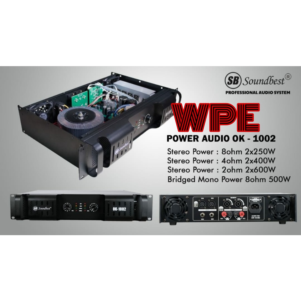 power amplifier soundbest ok 1002 / soundbest ok1002