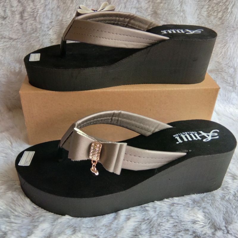 ANUR-sandal wanita terbaru/wedges/sandal tinggi 6 cm