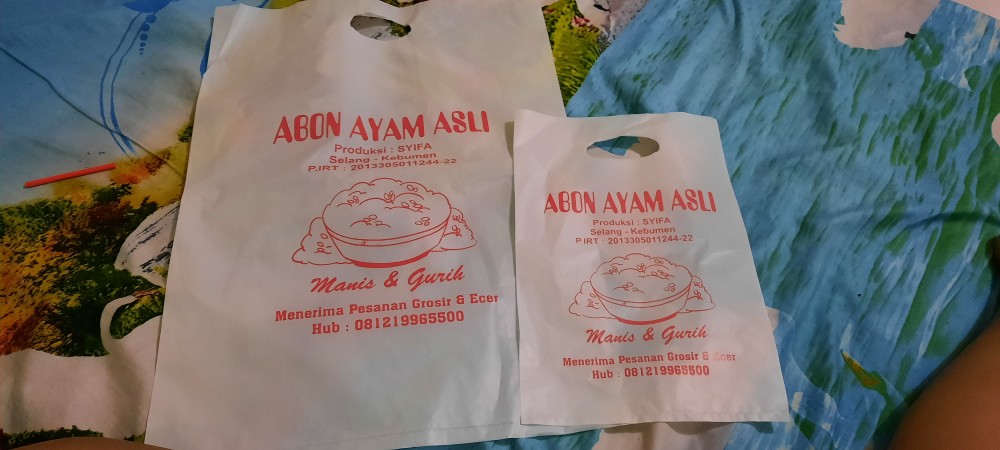 Plastik Sablon / Plastik Plong Hd Custom Toko Anda Gratis Desain Uk 35x50