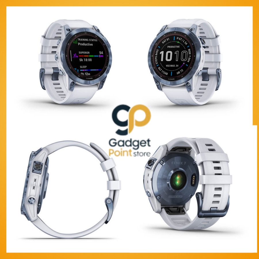 Garmin 7X Sapphire Solar Mineral Blue DLC Titanium with Whitestone - Garansi TAM 2 Tahun