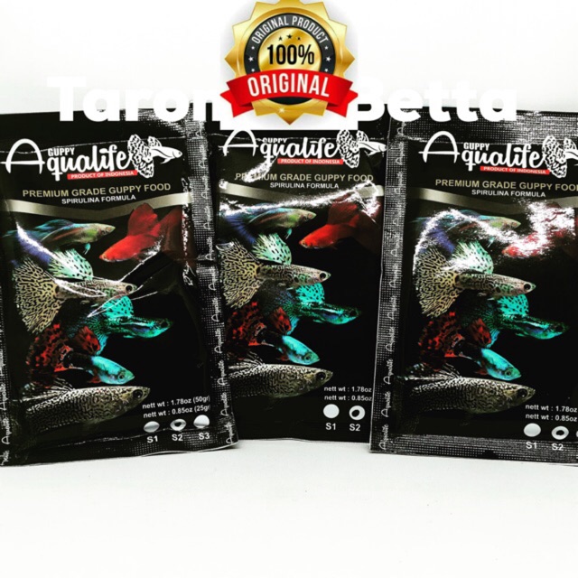 Pelet Premium Ikan Guppy Remaja dan Dewasa - Pellet AQUALIFE AQUA LIFE GUPPY Fish S2 S 2