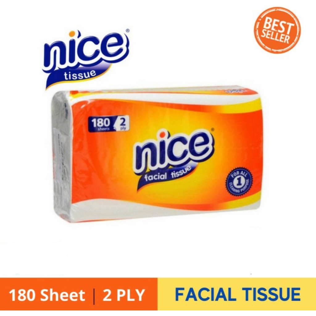 TISU WAJAH NICE 180 SHEET FACIAL TISSUE SOFT PACK