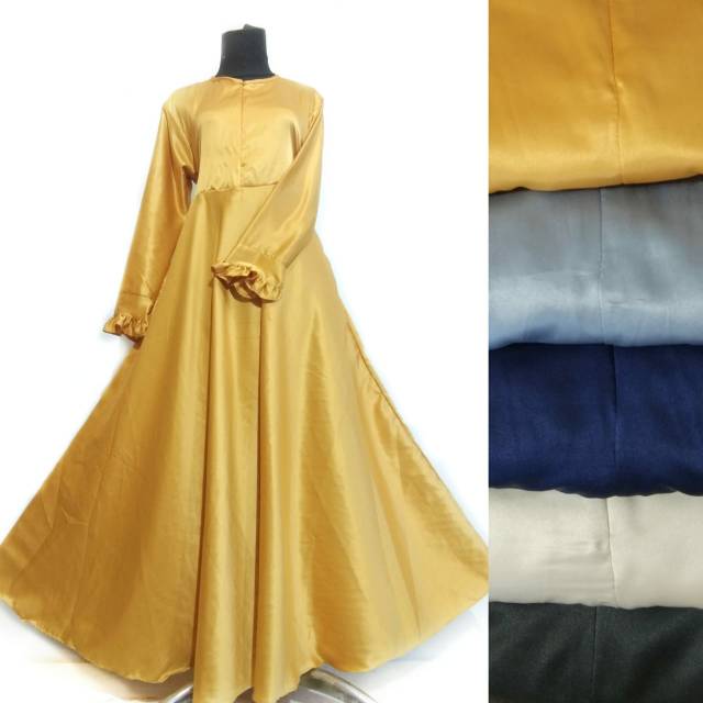 Gamis satin polos