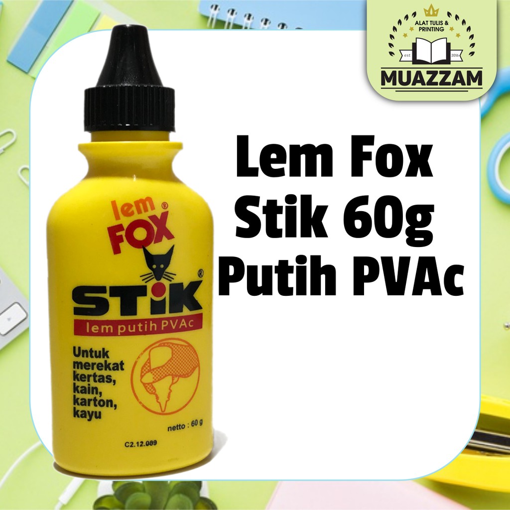 

FOX Stick Lem Kertas Putih PVAc 60g