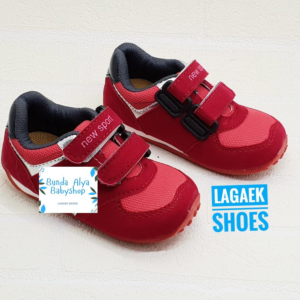 Sepatu Anak Laki Usia 2 3 Tahun Size 29 Sport MERAH - Sepatu Anak Sneakers Cowok Alas Karet Anti Licin