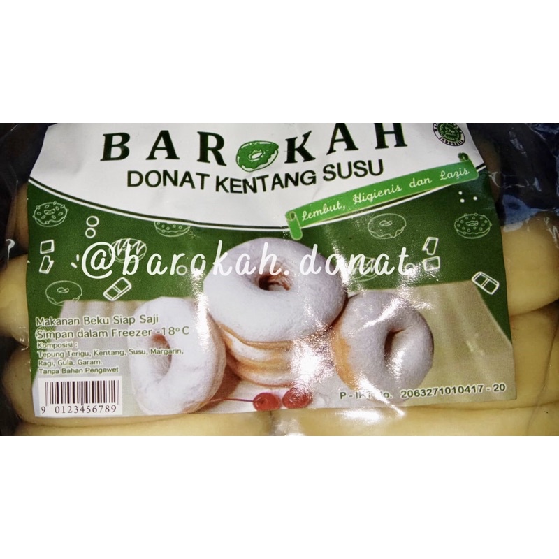 

DONAT BAROKAH KENTANG SUSU FROZEN