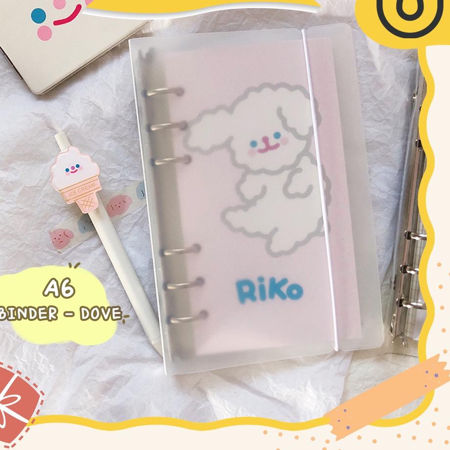 

<WoZ ❤> [THE UNIVERSE] 6 Ring Binder A6 Matte Aesthetic Binder Transparan Dove - ST008 /Ready stok