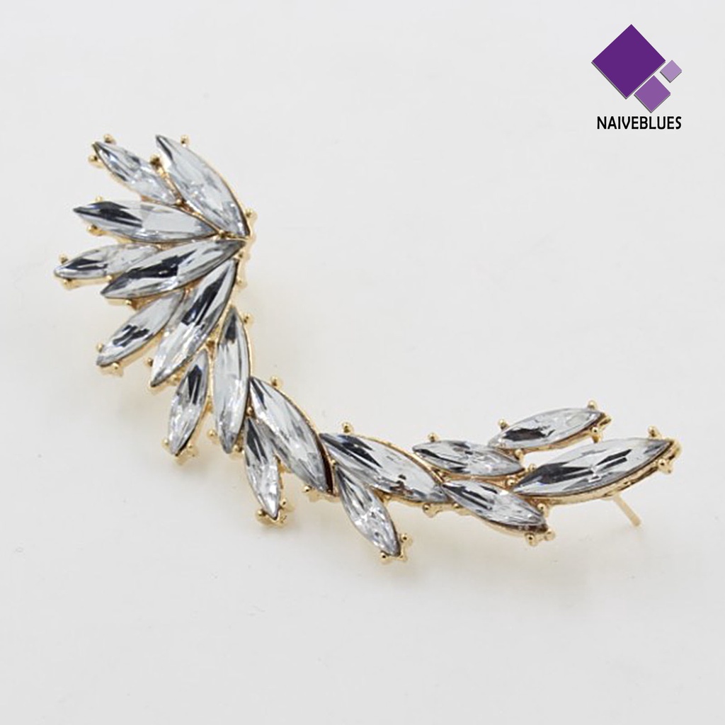 1pc Anting Klip Bentuk Daun Gaya Boho Tahan Lama Untuk Pesta