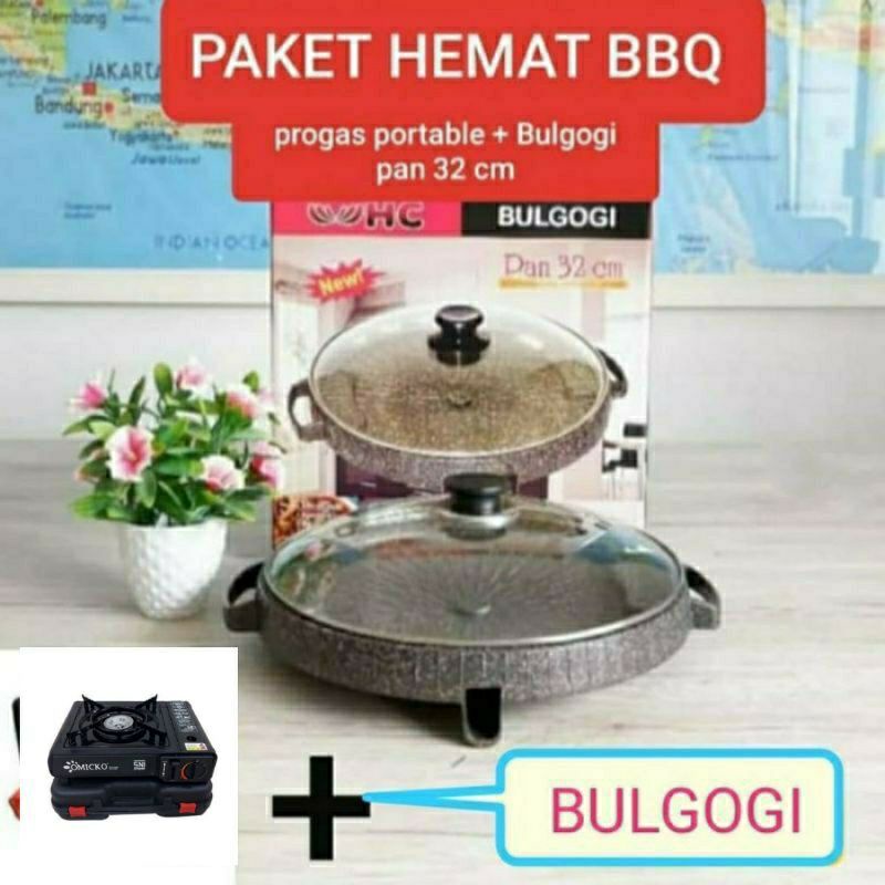 Progas , Bulgogi Pan 32CM , Panggangan , BBQ , + , Kompor Portable