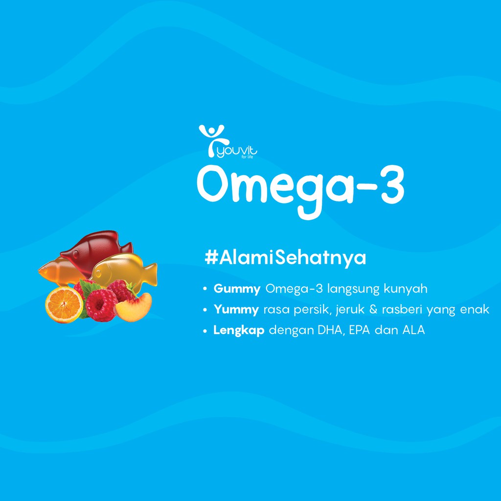 YOUVIT GUMMY OMEGA 3 ANAK 1 SAHCHET ISI 7 GUMMY