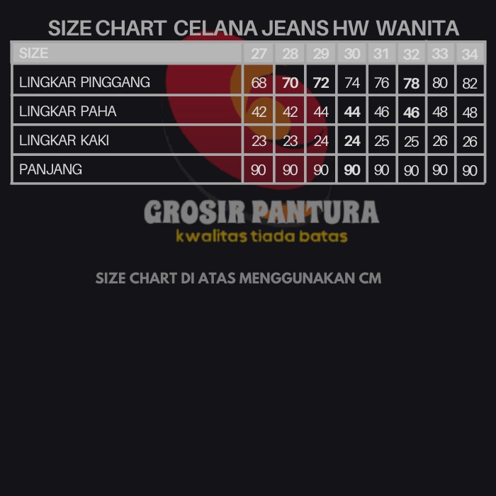 CELANA JEANS HIGHWAIST POLOS WANITA CEWEK