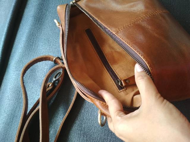 KOING TAS KULIT WANITA MODEL SELEMPANG BEST SELLER KUKIT AALI FREE UKIR NAMA  N GIFT BOX