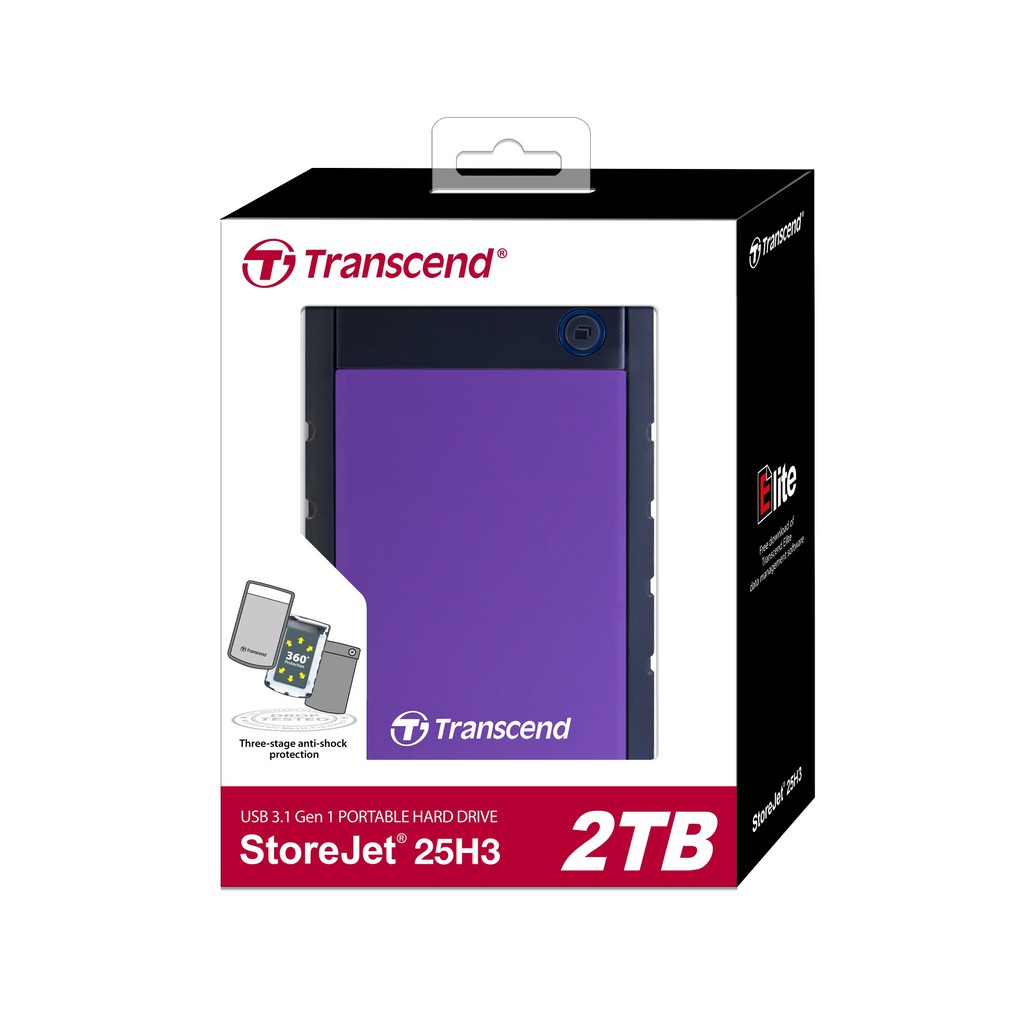 Transcend StoreJet 25H3 2TB Hardisk External Antishock