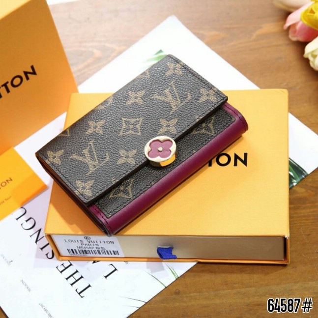 High Premium LV Louis Vuitton Flore Compact Wallet 64587