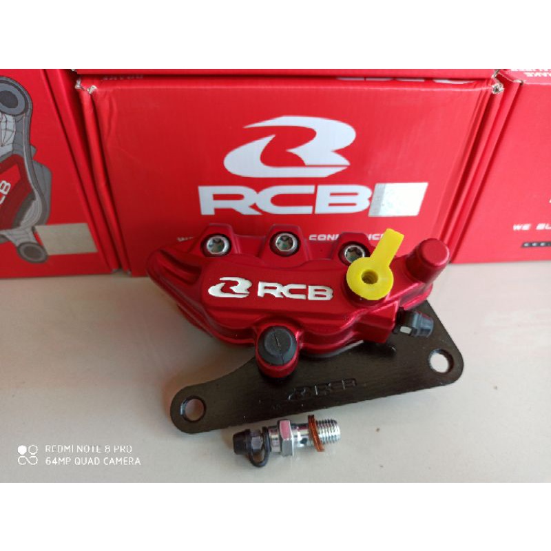 Kaliper depan RCB S Series Mx king R15 old Xabre Vixion old Vixion new RX king Kaliper RCB S Series 2 Piston Original RCB-Merah