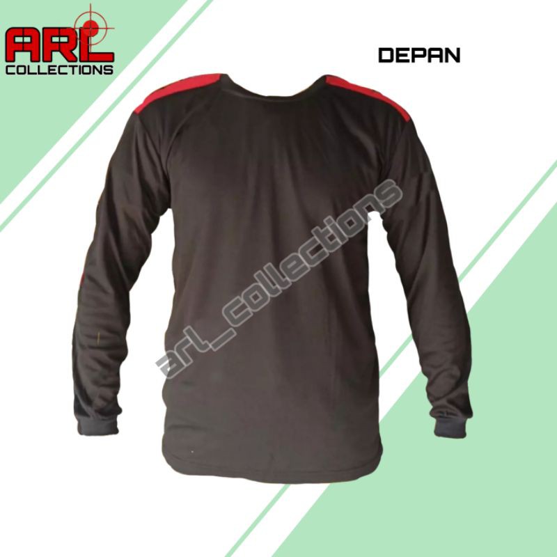 BAJU KAOS T-SHIRT LENGAN PANJANG HITAM/KAOS DECKER PANJANG POLOS/KAOS LENGAN PANJANG LAPANGAN