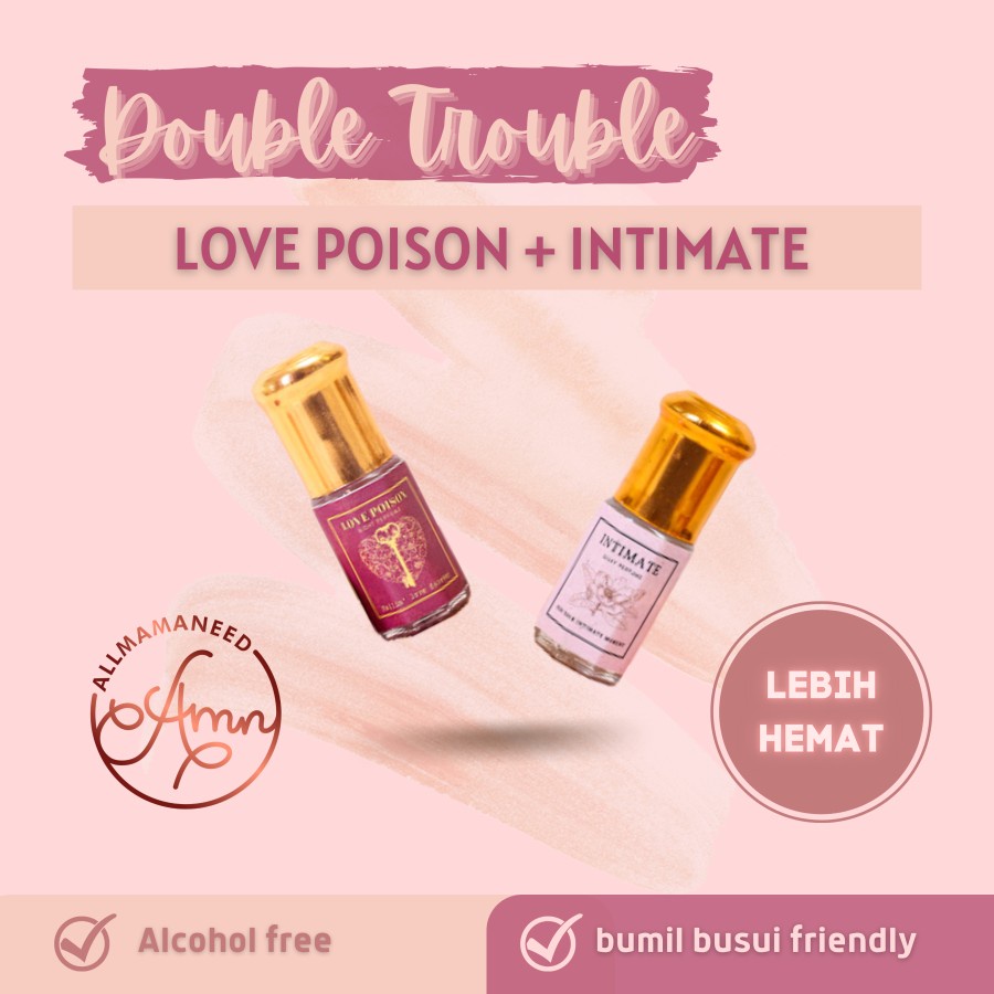 Almamaneed Paket Bundling Double trouble Love Poison dan Intimate Parfum Wanita Istri