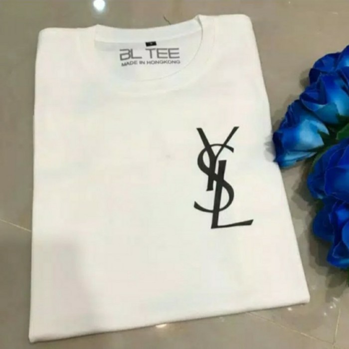 KAOS BAJU DISTRO YVES SAINT LAURENT COMBED 30S/COD