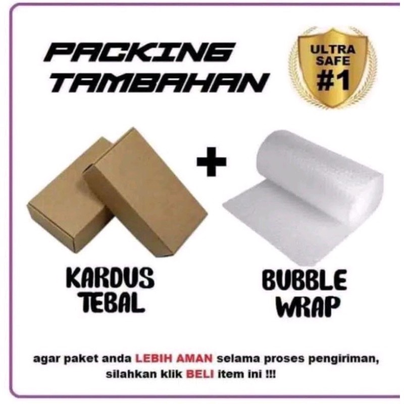 Buble wrap + kardus