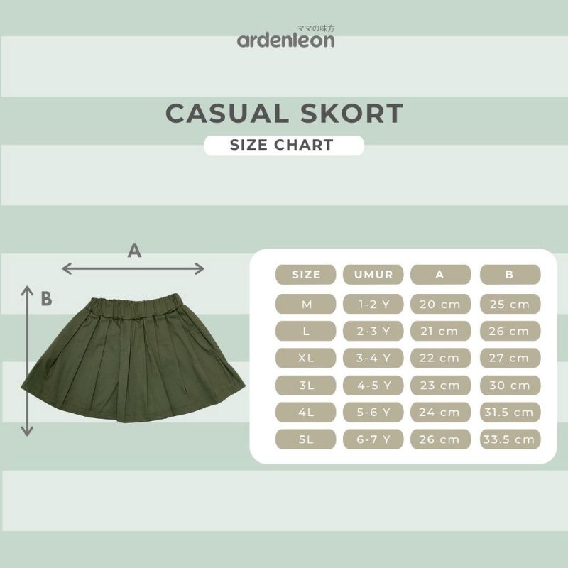 ARDENLEON Girls Casual Skort Rok Anak