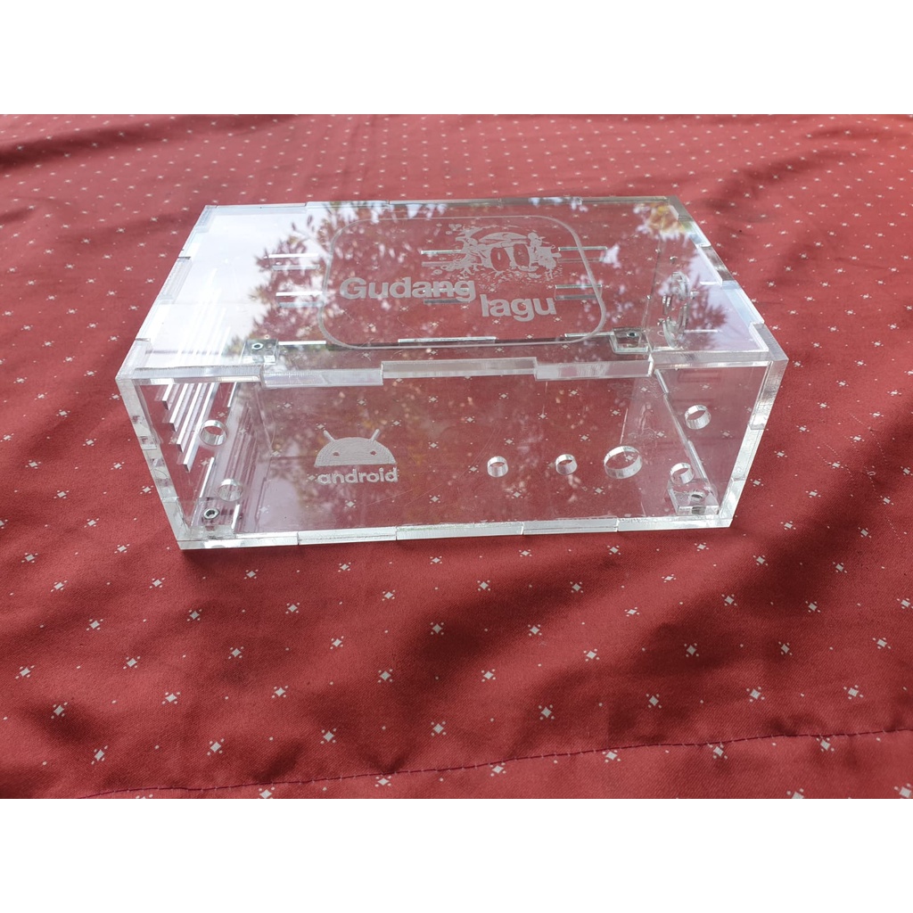 BOX Elektronik Bahan Akrilik 5mm  Bisa Custom Gambar