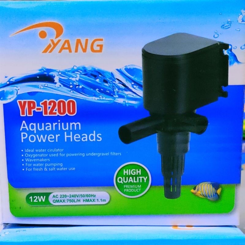 YANG YP-1200 POMPA CELUP AQUARIUM AQUASCAPE HIDROPONIK POWER HEAD SUBMERSIBLE PUMP