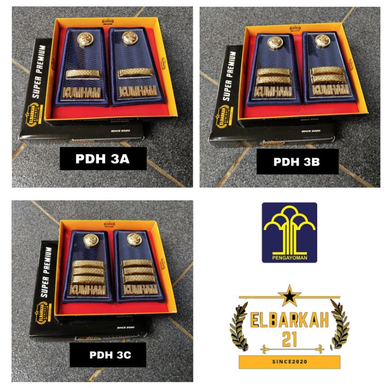 PANGKAT KUMHAM PDH GOL 3A 3B 3C / PANGKAT KEMENKUMHAM / PENGAYOMAN / TANDA PANGKAT KUMHAM #1