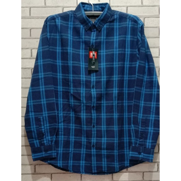Kemeja Pria Panjang BOOMBOGIE original size L(Ld 114cm)