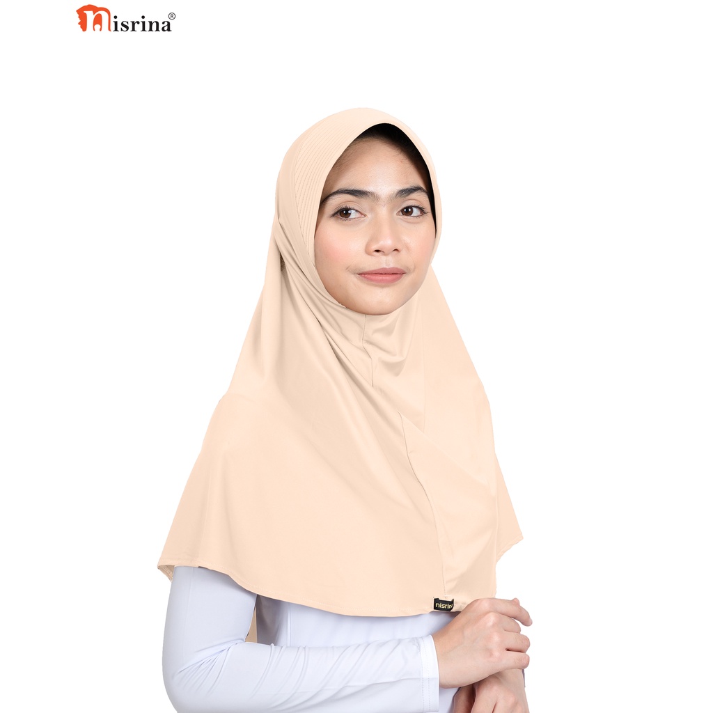 Nisrina Fashion Muslim Jilbab Instan Polos Citra Narurita-Cream