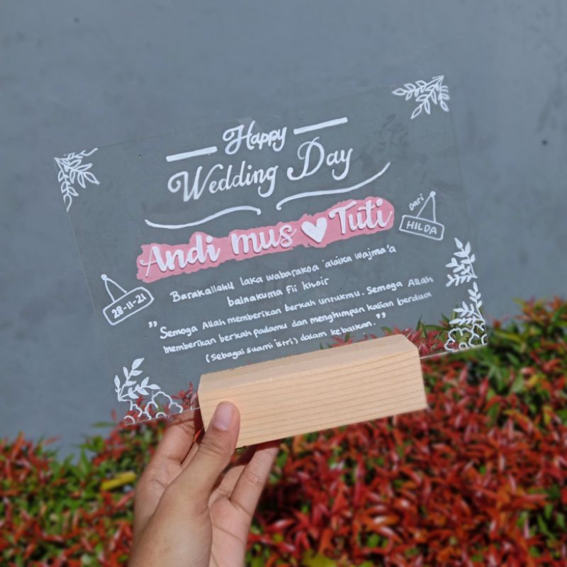 

(Landscape) ACRYLIC LETTERING COSTUM/AKRILIK KOSTUM/GIFT HAMPERS HADIAH KADO WISUDA, ULANGTAHUN, PERNIKAHAN