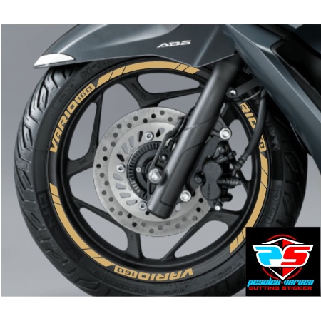 sticker list velg honda vario 160 - abu abu putih