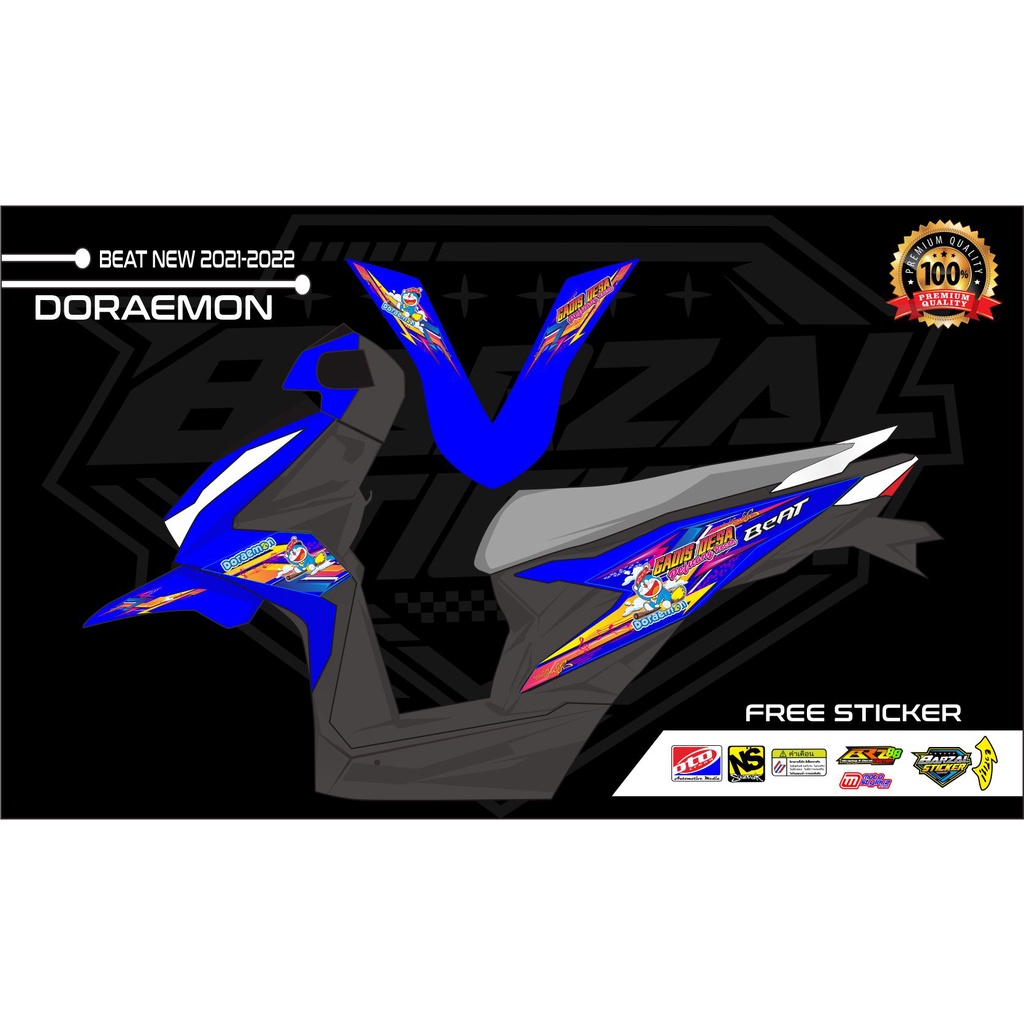 STRIPING BEAT NEW 2020/2022 VARIASI DORAEMON
