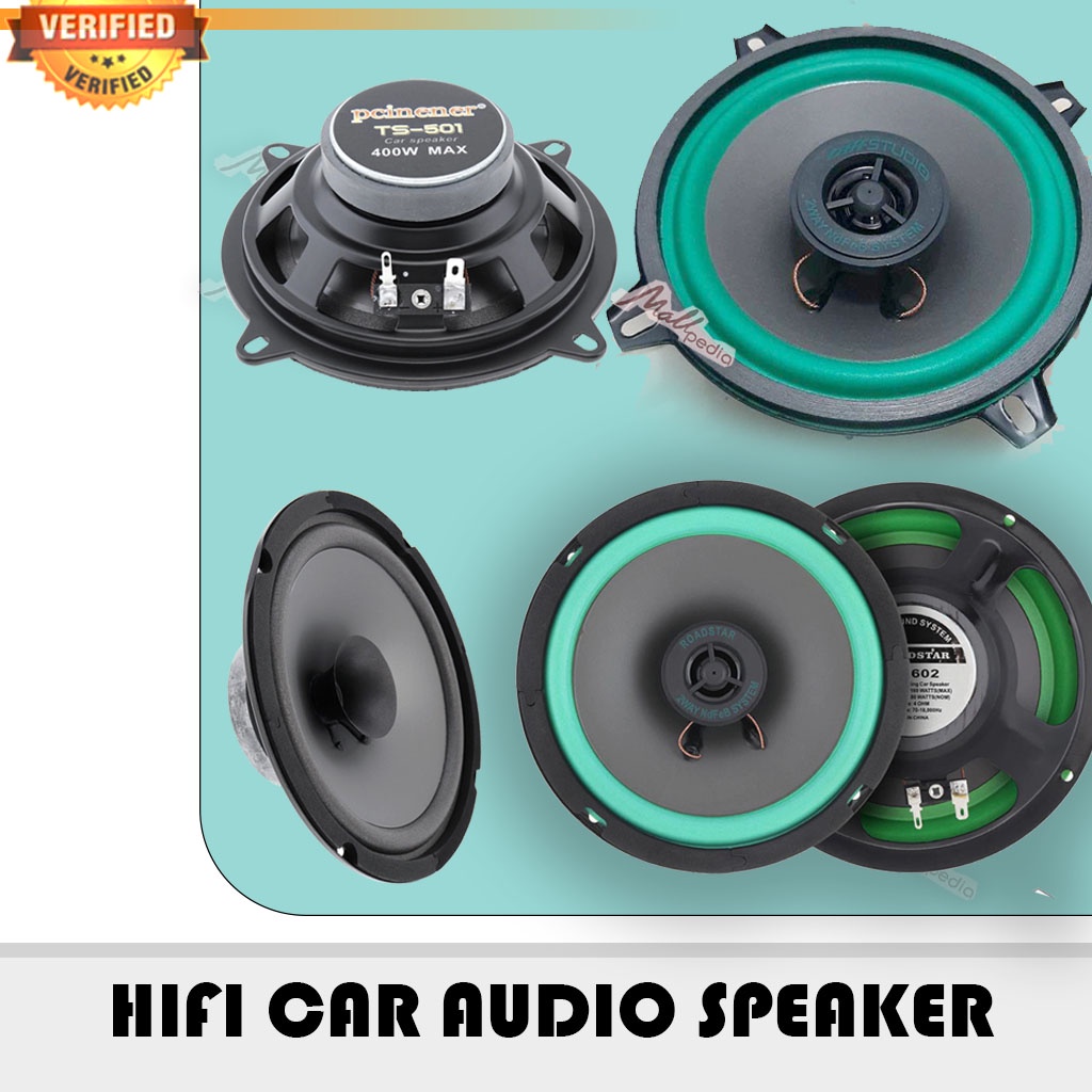 SH8 1PCS Speaker Mobil 5 / 6.5 / 4 inch woofer bass pasif HIFI CAR HIGH POWER 140w spiker diy rakit 4 Ohm Car Audio