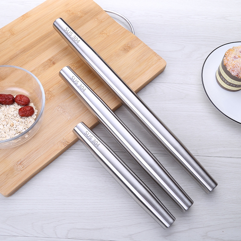 Rolling Pin Bahan Stainless Steel Anti Lengket Untuk Adonan Kue