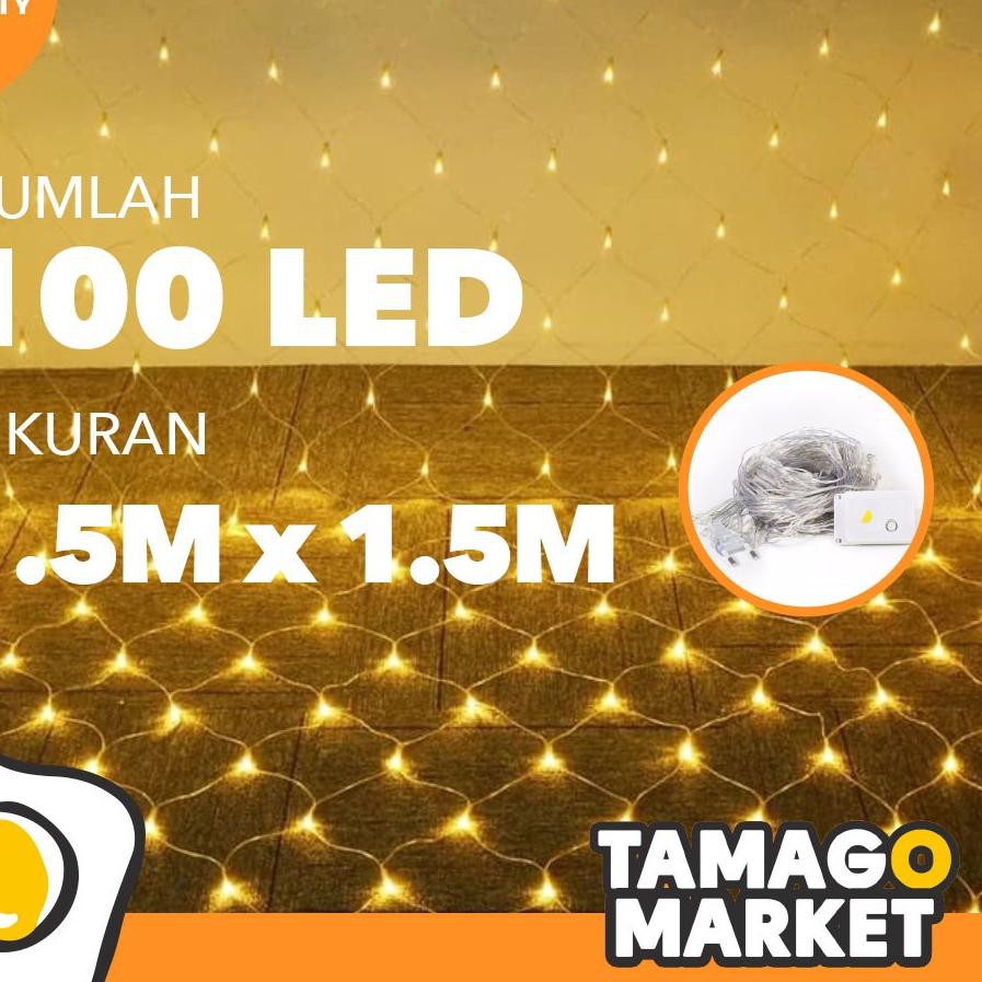 Serbuu Lampu Natal  Jala Tumblr Jala LED Warm White 