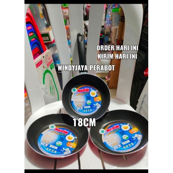 Teplon maxim Valentino 18Cm original-Kuali Teplon Maxim Anti Lengket 18Cm