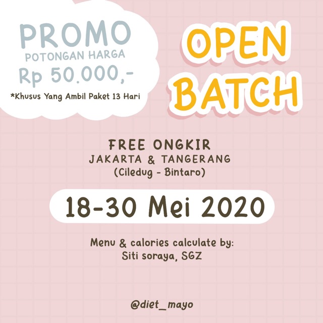 

Catering diet 18 MEI