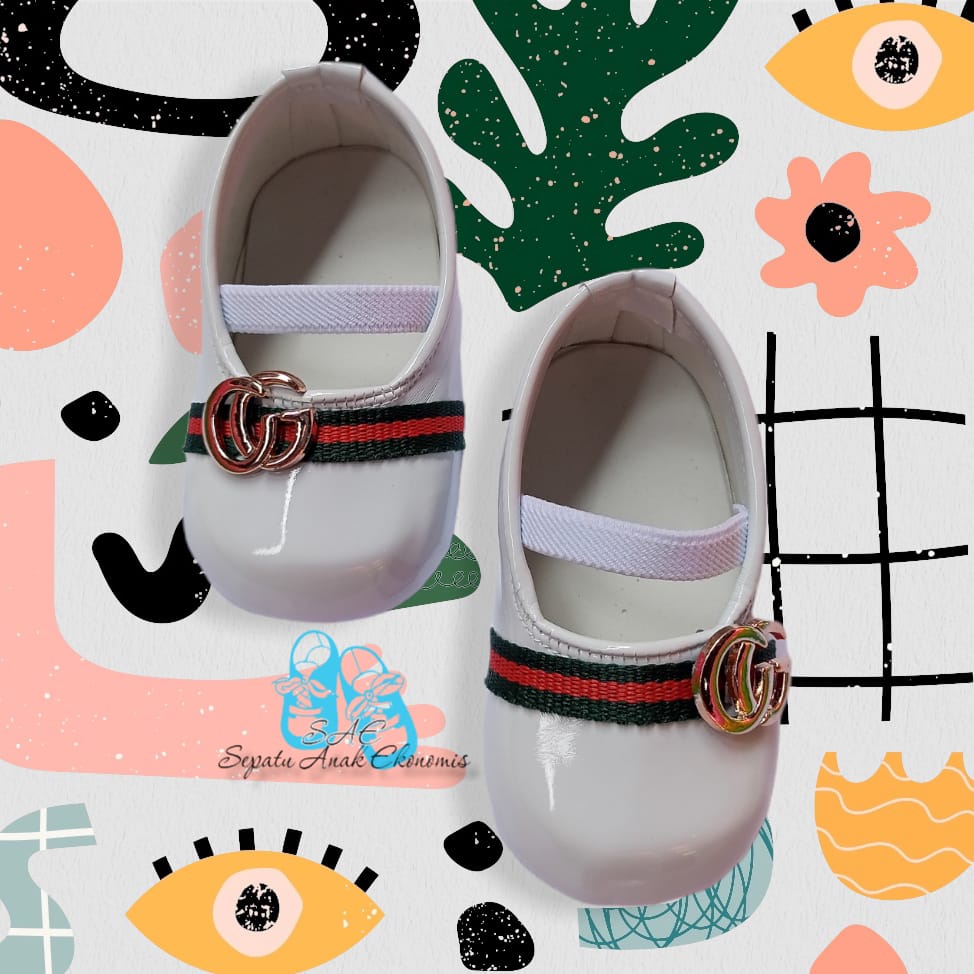 sepatu bayi cewek perempuan 0 6 bulan lucu cantik GC Glosy Prewalker