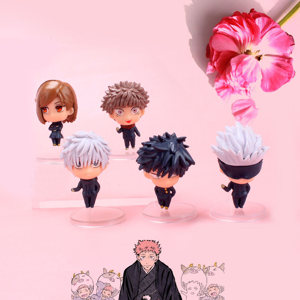 5pcs / Lot Action Figure Jujutsu Kaisen Bahan Pvc Untuk Koleksi