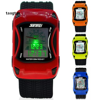 Togto Skmei Jam  Tangan Digital Led Sport Dial Kartun  Mobil  