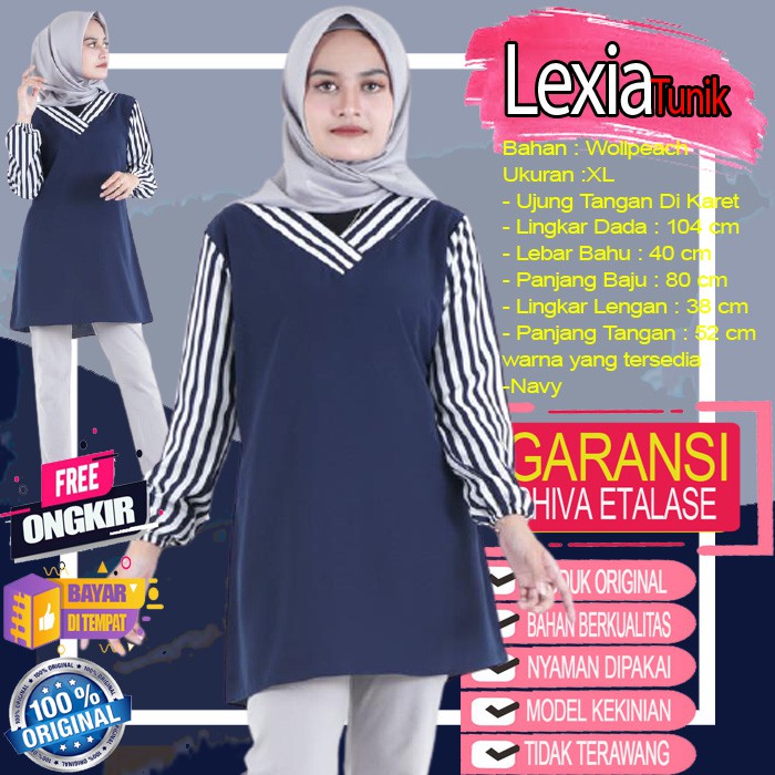 Tunik Atasan Wanita Tunik Remaja Baju Fashion Muslim Kekinian Murah Original Cewek Terbaru Xl Se010 Shopee Indonesia