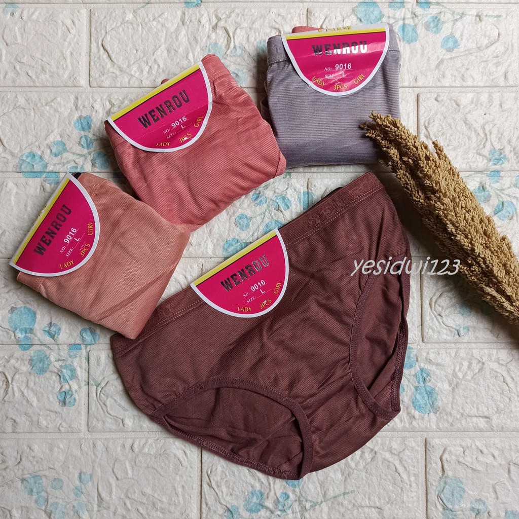 12 PCS Celana Dalam Wanita Sexy Dewasa Ukuran L XL WENROU Lusinan CD Sempak Cewek Harga Murah