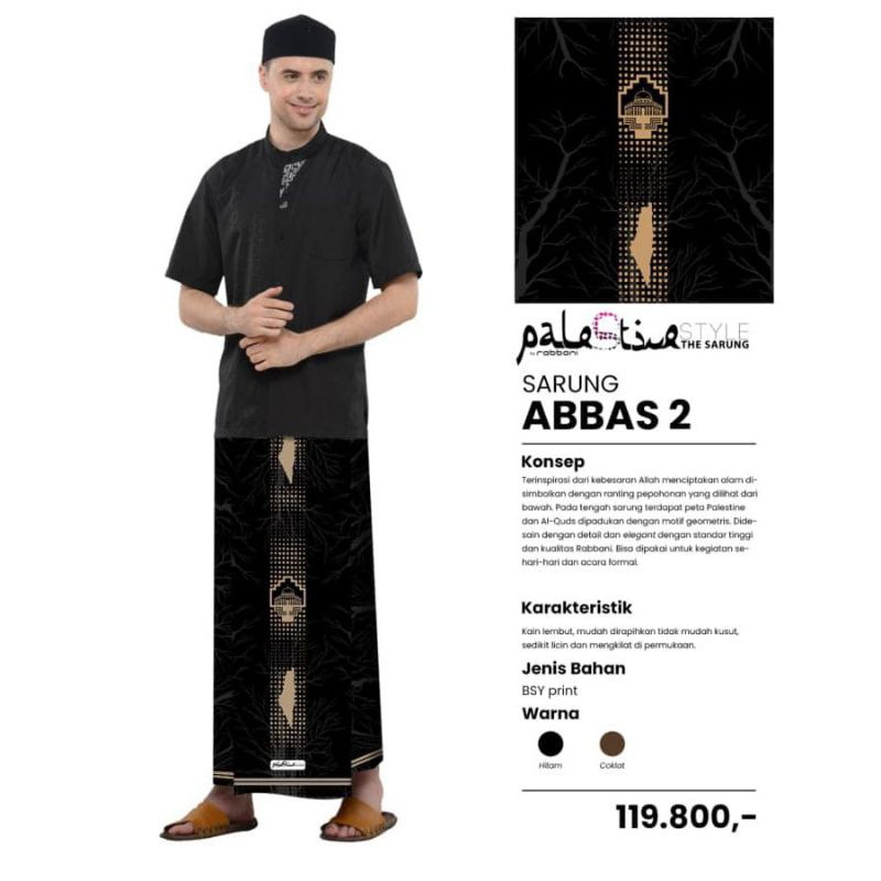Sarung Rabbani Palestine Abbas 2 - Original Rabbani