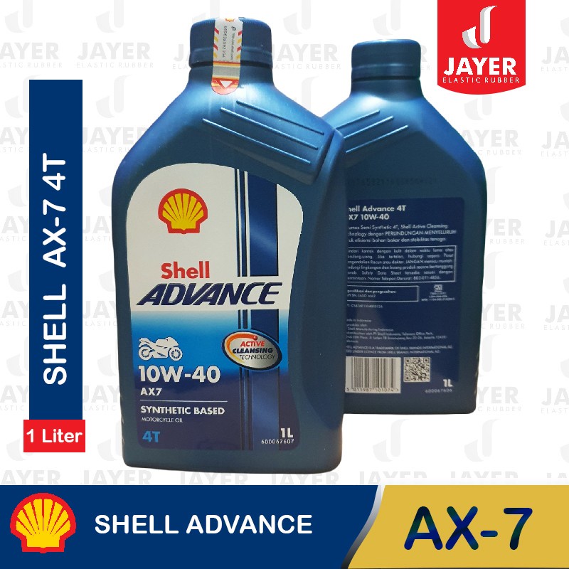 OLI MATIC SHELL ADVANCE 4T AX7 SCOOTER MATIC 10W-40 800 ML OLI SHELL ADVANCE AX7 SPORT 1 LITER ORIGINAL OLI SHELL ADVANCE AX7 BEBEK 0,8L original