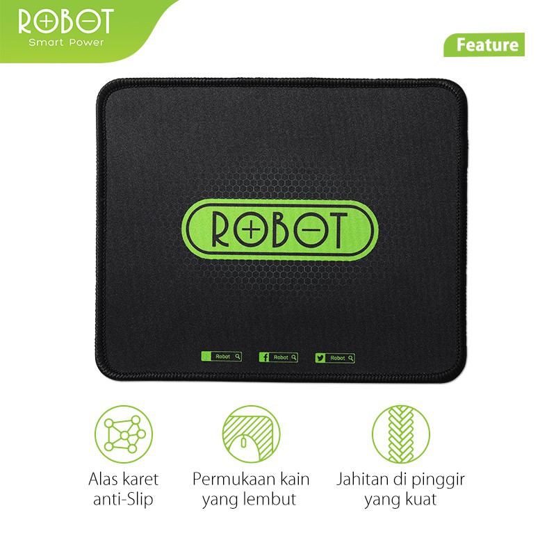 Mousepad Hitam Polos Original Robor RP01